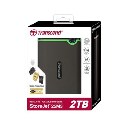 Transcend 2TB USB 3.1 Portable External Hard Drive 25M3 StoreJet Transcend 2TB USB 3.1 Portable External Hard Drive 25M3 StoreJet